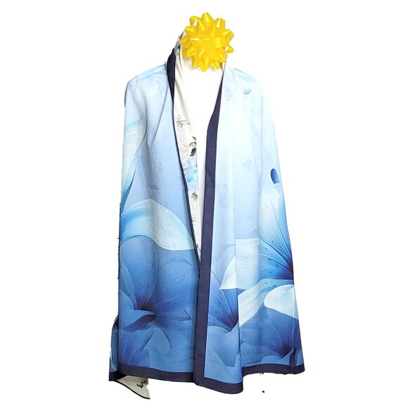 NWT Double-Sided Silk Scarf 27"x70" Long Rectangle Shawl Wrap 3314 - Picture 3 of 8